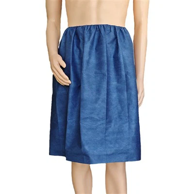 Examen de l'hôpital SMS jetable Jupe non tissée Robes Patient Jupe gyno avec une taille en caoutchouc